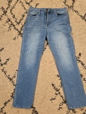 d. jeans Women Straight Leg Medium Light Blue Denim